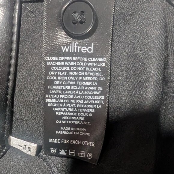 Aritzia Wilfred | Adele Flared Vegan Leather pants In Black - Picture 8 of 12